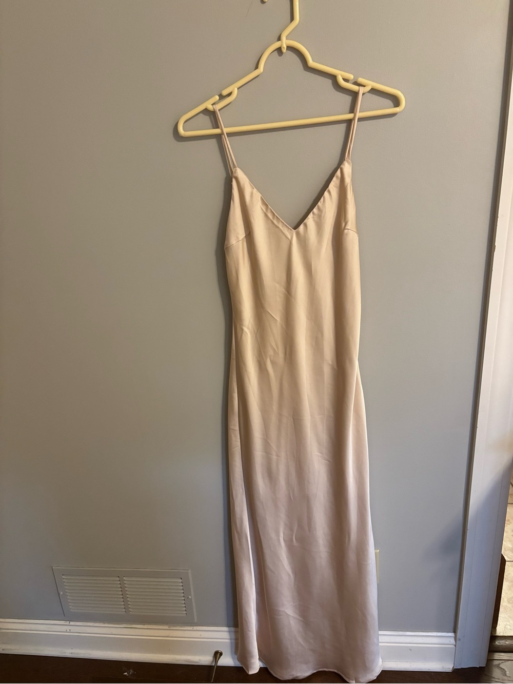 Champagne Silk Slip Dress